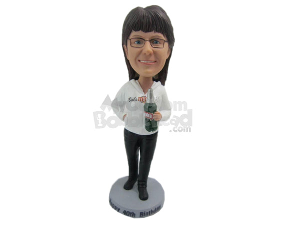 Custom Bobblehead Lady Wearing A Sweatshirt With Casual Pants And Fashionable Footwear - Leisure & Casual Casual Females Personalized Bobblehead & Cake Topper Custom Bobblehead Lady Wearing A Sweatshirt With Casual Pants And Fashionable Footwear - Leisure & Casual Casual Females Personalized Bobblehead & Cake Topper